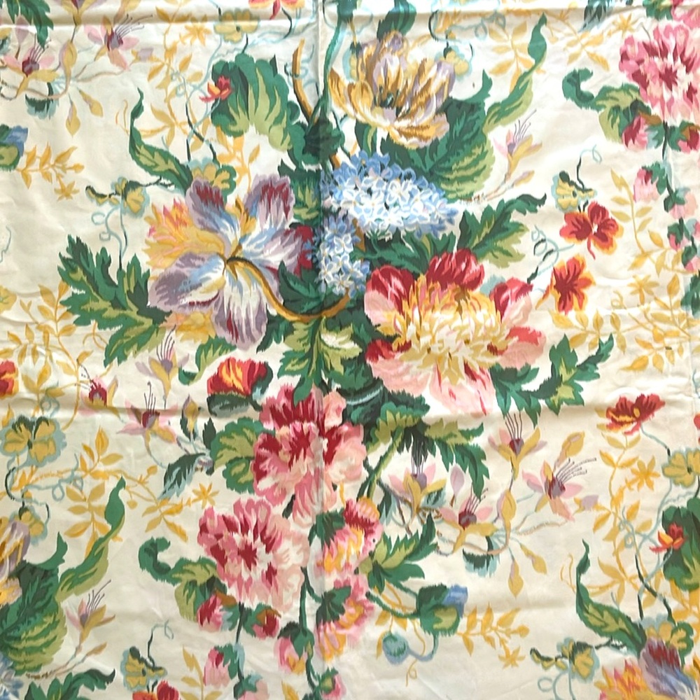 Vintage Chintz COLEFAX & FOWLER “The Jubilee Chintz” Fabric 1984 Floral 3 Yards